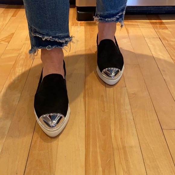 Wishbone collection Shoes - Wishbone embellished suede flats (WORN ONCE)